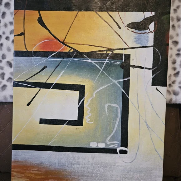 Abstract oil painting set of 3